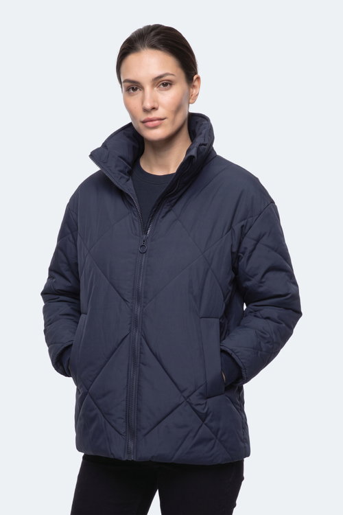 Slazenger TANOR I Kadın Oversıze Lacivert Mont & Kaban