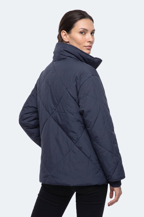 Slazenger TANOR I Kadın Oversıze Lacivert Mont & Kaban