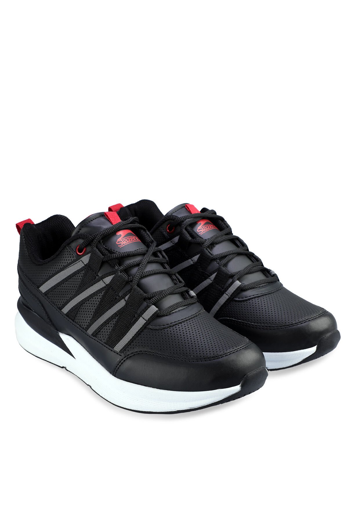 Slazenger TECHNICS I Sneaker Kadın Ayakkabı Siyah / Beyaz - Thumbnail