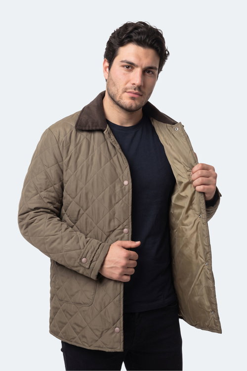 Slazenger TENSE I Unisex Büyük Beden Haki Mont & Kaban