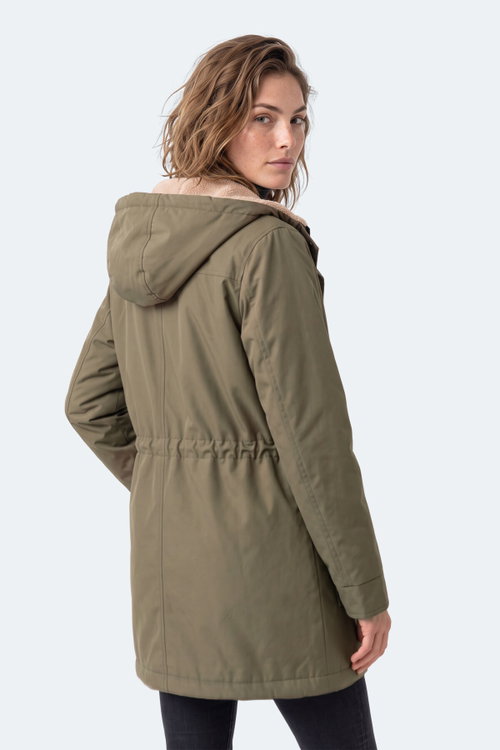 Slazenger TURN I Unisex Büyük Beden Haki Mont & Kaban