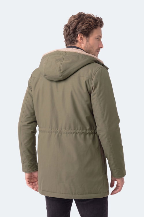 Slazenger TURN I Unisex Büyük Beden Haki Mont & Kaban