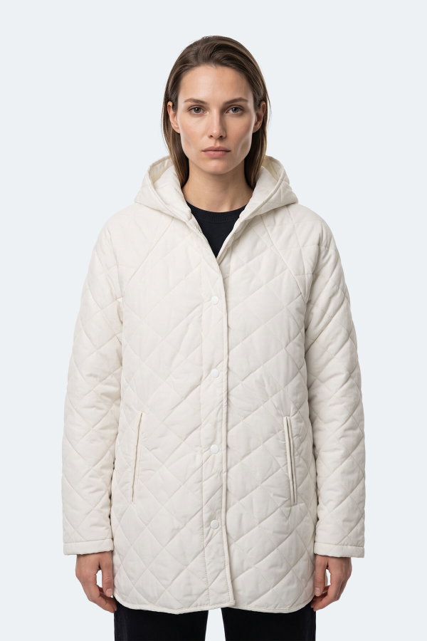 Slazenger TWICE I Kadın Ekru Mont & Kaban