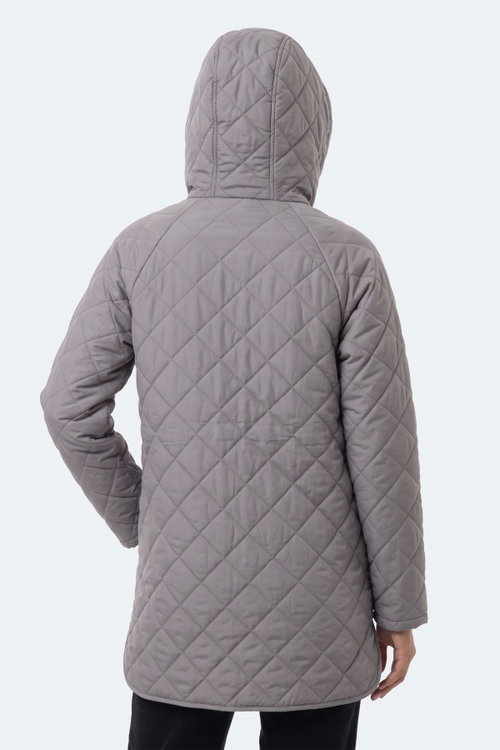Slazenger TWICE I Kadın Gri Mont & Kaban