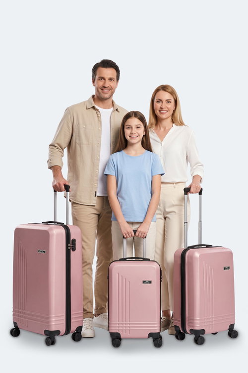 Slazenger UNION 3 LÜ SET Unisex Pembe Valiz
