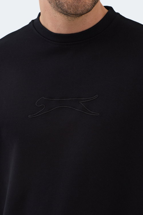Slazenger VADIK 2li set Erkek Oversıze Siyah - Koyu Gri Sweatshırt