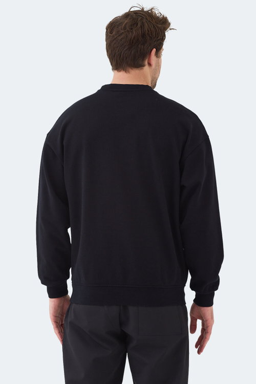 Slazenger VADIK 2li set Erkek Oversıze Siyah - Koyu Gri Sweatshırt