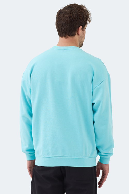 Slazenger VADIK 2li set Erkek Oversıze Yeşil - Turkuaz Sweatshırt