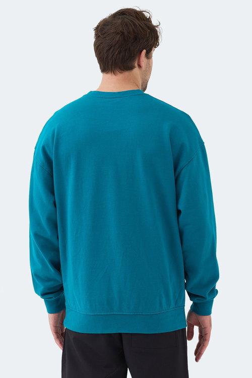 Slazenger VADIK 2li set Erkek Oversıze Siyah - Petrol Sweatshırt