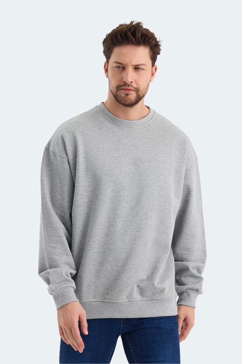 Slazenger VADIK 2li set Erkek Oversıze Siyah - Gri Sweatshirt
