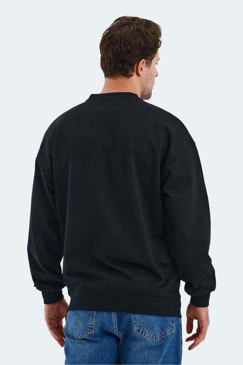 Slazenger VADIK 2li set Erkek Oversıze Siyah - Gri Sweatshirt