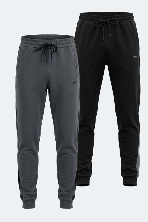 Slazenger VALARY 2 Lİ SET Erkek Siyah - Koyu Gri Eşofman Altı