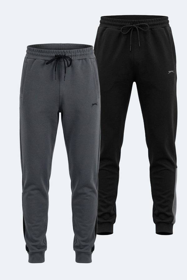 Slazenger VALARY 2 Lİ SET Erkek Siyah - Koyu Gri Eşofman Altı