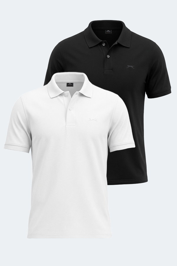 Slazenger VALE KTN 2 Lİ SET Erkek Polo Yaka Tişört