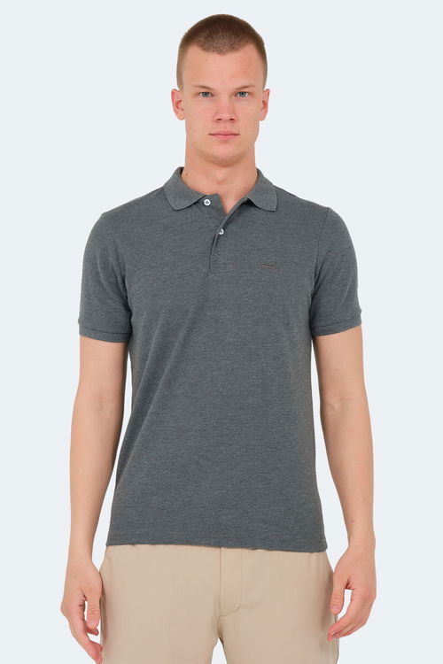 Slazenger VALE KTN 5li Set Erkek Tişört Beyaz - Siyah - Gri - Koyu Gri - Saks Mavi