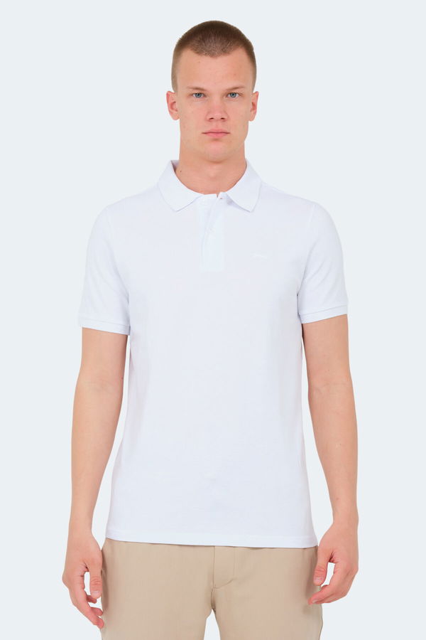 Slazenger VALE KTN Erkek Tişört Beyaz - Siyah - Gri