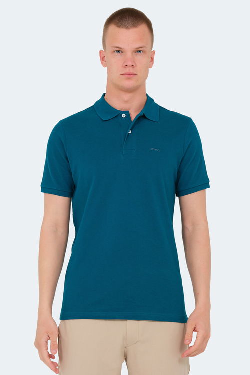 Slazenger VALE KTN 5li Set Erkek Tişört Beyaz - Siyah - Petrol - Yeşil - Kırmızı