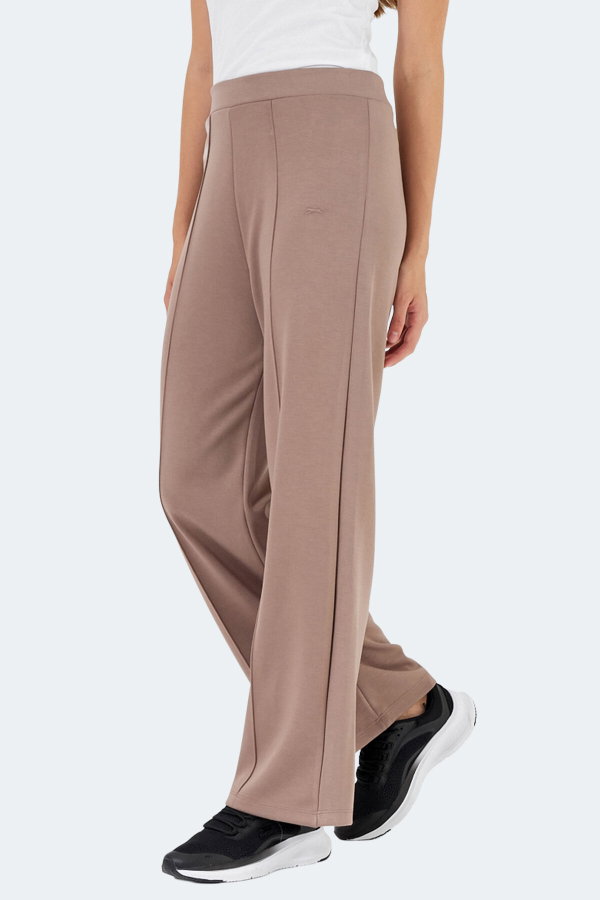 Slazenger VALENTINO 2 Lİ SET Kadın Bol Paça Yeşil - Vizon Pantolon