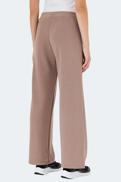 Slazenger VALENTINO 2 Lİ SET Kadın Bol Paça Yeşil - Vizon Pantolon