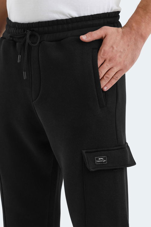 Slazenger VALORA 2 Lİ SET Erkek Cepli Dar Paça Siyah - Petrol Eşofman Altı