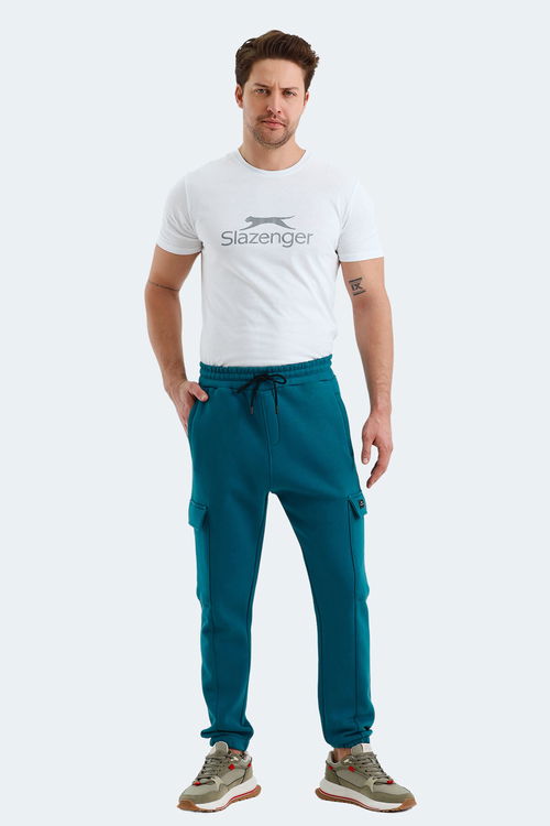 Slazenger VALORA 2 Lİ SET Erkek Cepli Dar Paça Siyah - Petrol Eşofman Altı