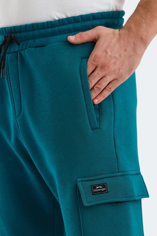 Slazenger VALORA 2 Lİ SET Erkek Kargo Cepli Siyah - Petrol Eşofman Altı