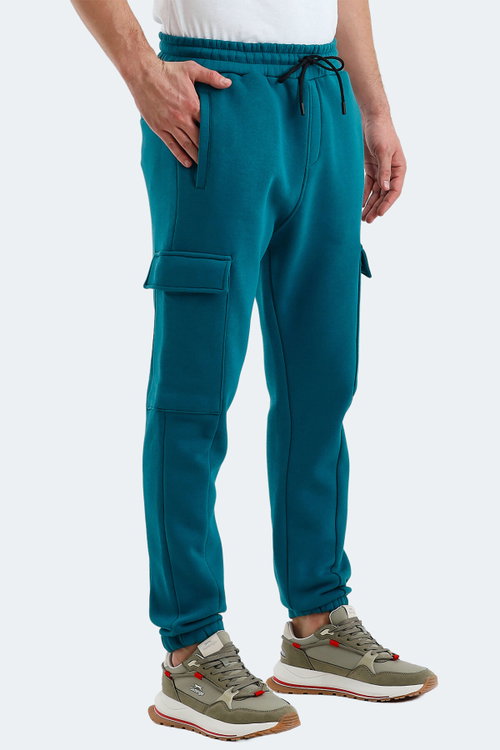 Slazenger VALORA 2 Lİ SET Erkek Kargo Cepli Siyah - Petrol Eşofman Altı
