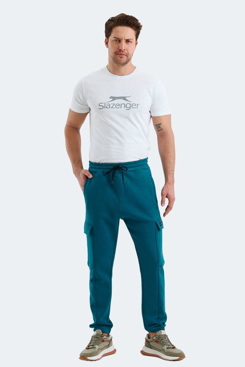 Slazenger VALORA 2 Lİ SET Erkek Kargo Cepli Siyah - Petrol Eşofman Altı