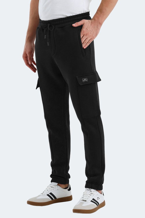 Slazenger VALORA 2 Lİ SET Erkek Kargo Cepli Siyah - Petrol Eşofman Altı