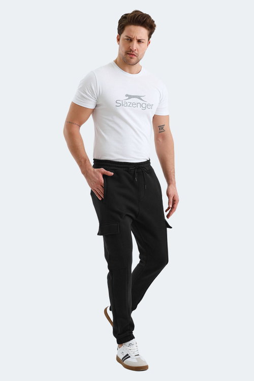 Slazenger VALORA 2 Lİ SET Erkek Kargo Cepli Siyah - Petrol Eşofman Altı