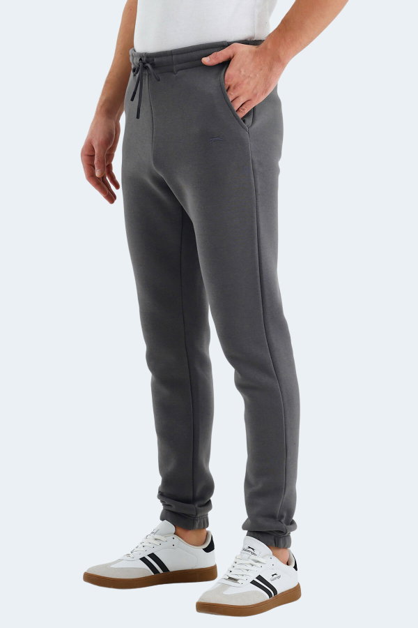 Slazenger VARIOUS 2 Lİ SET Erkek Cepli Slim Fit Siyah - Koyu Gri Eşofman Altı