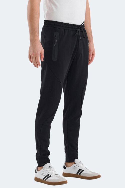 Slazenger VARUNA 2 Lİ SET Erkek Fermuar Cepli Slim Fit Siyah - Haki Eşofman Altı