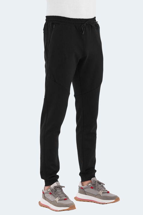 Slazenger VENOM 2 Lİ SET Erkek Fermuar Cepli Dar Paça Siyah - Bej Eşofman Altı