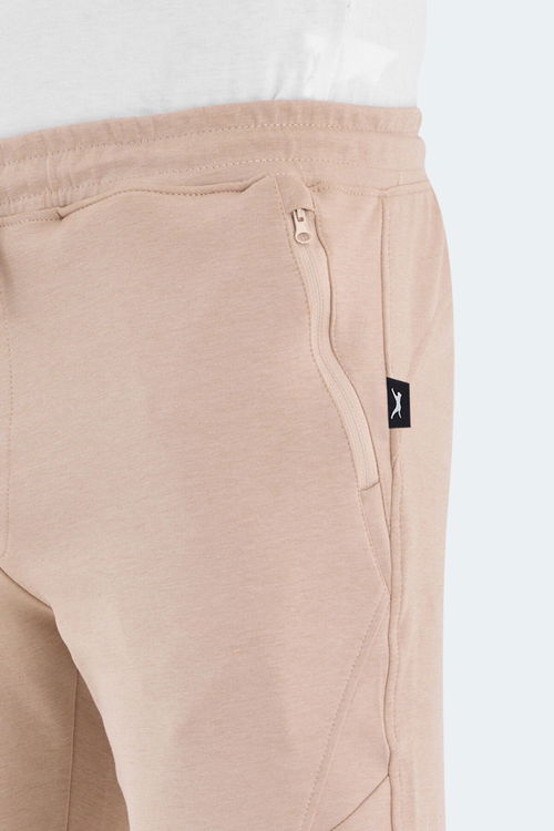 Slazenger VENOM 2 Lİ SET Erkek Fermuar Cepli Dar Paça Siyah - Bej Eşofman Altı