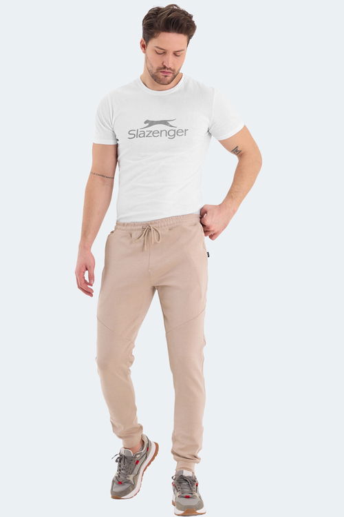 Slazenger VENOM 2 Lİ SET Erkek Fermuar Cepli Dar Paça Siyah - Bej Eşofman Altı