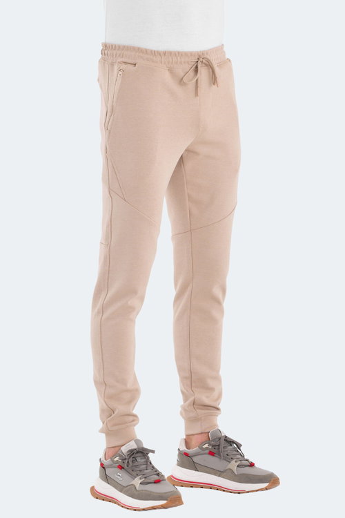 Slazenger VENOM 2 Lİ SET Erkek Fermuar Cepli Slim Fit Siyah - Bej Eşofman Altı