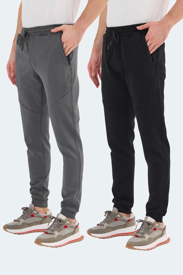 Slazenger VENOM 2 Lİ SET Erkek Siyah - Koyu Gri Pantolon