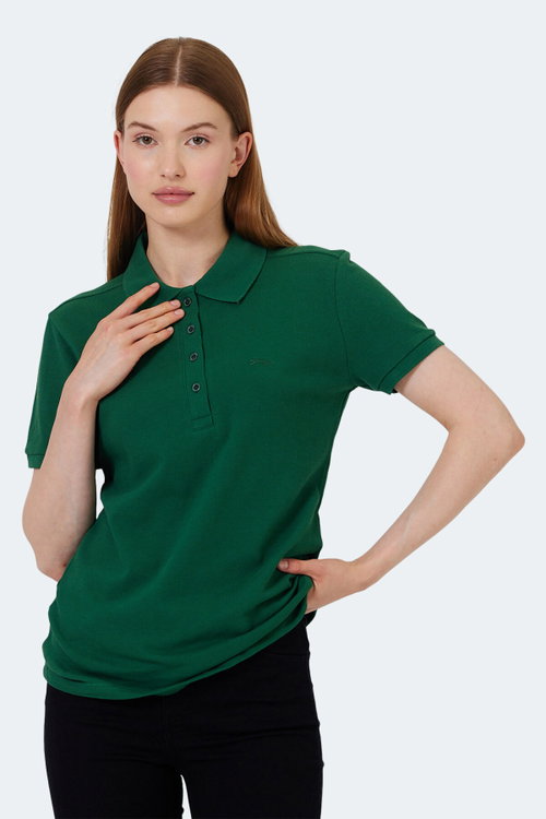 Slazenger VERA 3 LÜ SET Kadın Polo Yaka Krem - Yeşil - Petrol Tişört