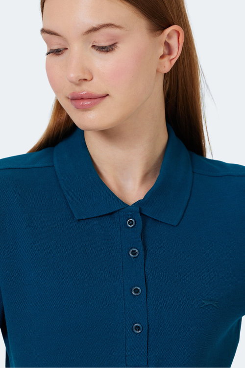 Slazenger VERA 3 LÜ SET Kadın Polo Yaka Krem - Yeşil - Petrol Tişört
