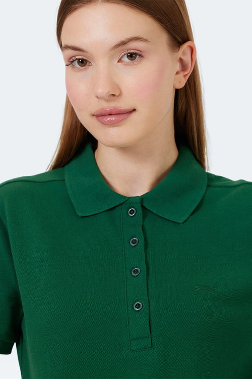 Slazenger VERA 3 LÜ SET Kadın Polo Yaka Krem - Yeşil - Petrol Tişört