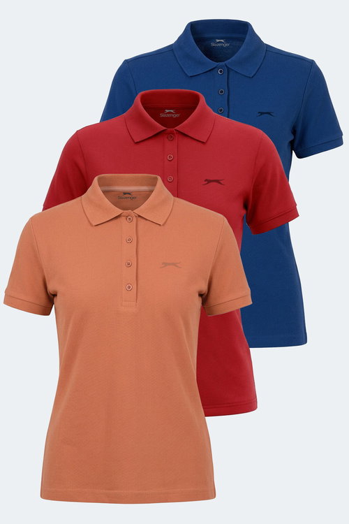 Slazenger VERA 3 LÜ SET Kadın Polo Yaka Tişört