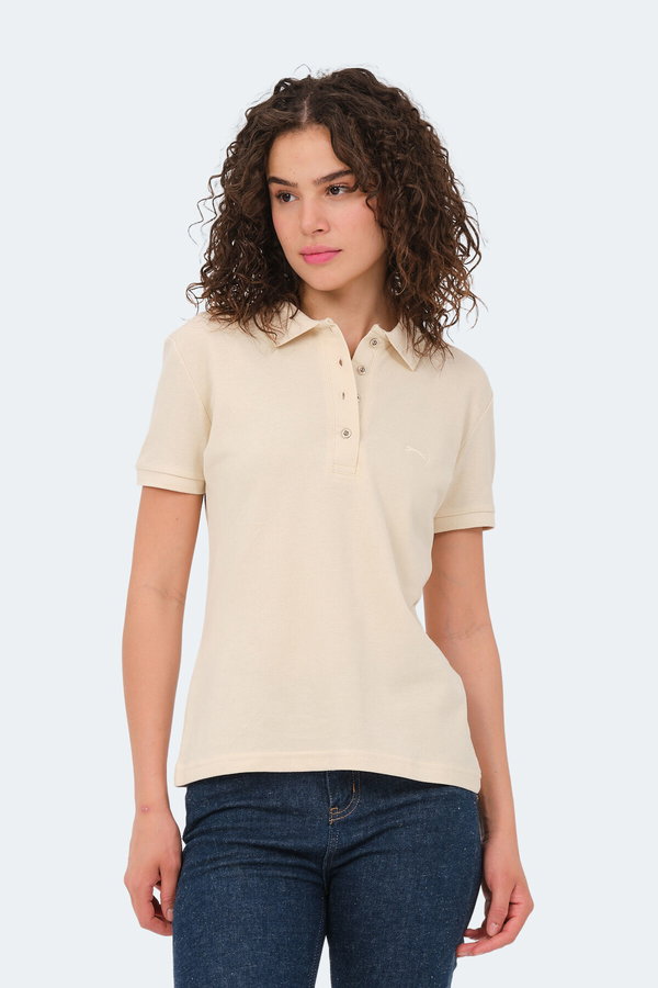 Slazenger VERA 5 Lİ SET Kadın Polo Yaka Krem - Koyu Gri - Kırmızı - Kiremit - Petrol Tişört