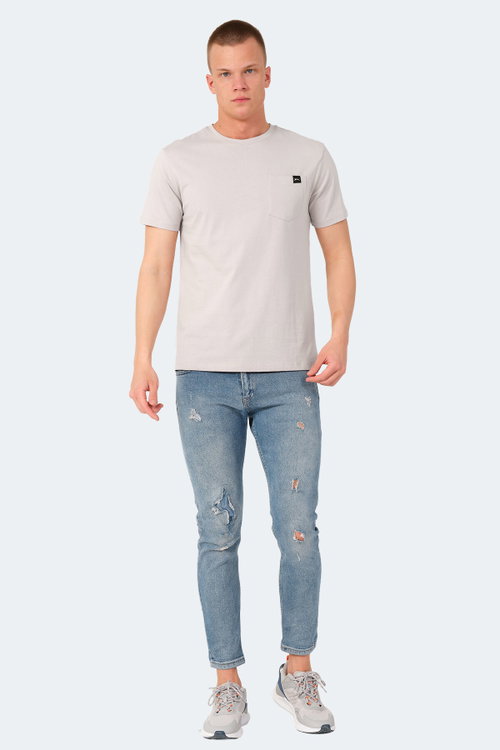 Slazenger VESELA 2 Lİ SET Erkek Siyah -Taş Gri Tişört