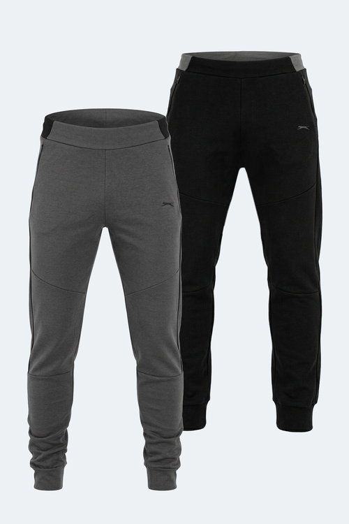 Slazenger VESSEL 2 Lİ SET Erkek Siyah - Koyu Gri Eşofman Altı