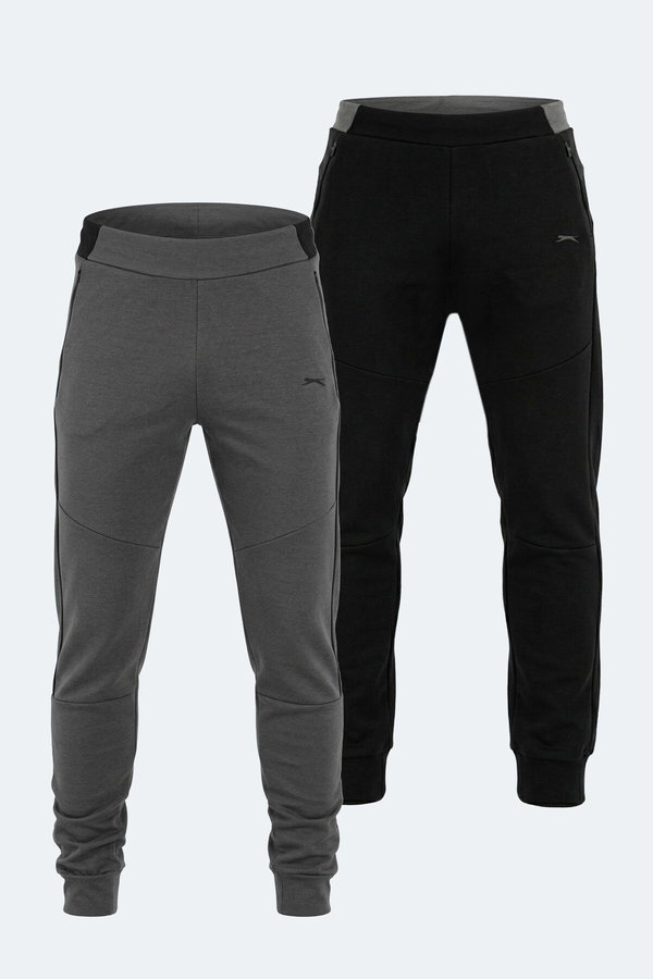 Slazenger VESSEL 2 Lİ SET Erkek Siyah - Koyu Gri Eşofman Altı
