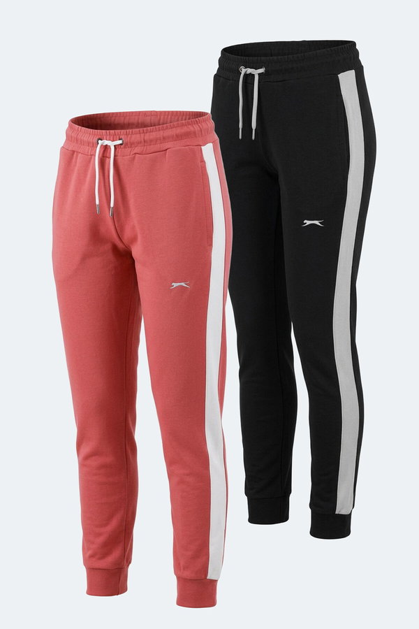 Slazenger VEVA 2 Lİ SET Kadın Siyah - Gül Eşofman Altı