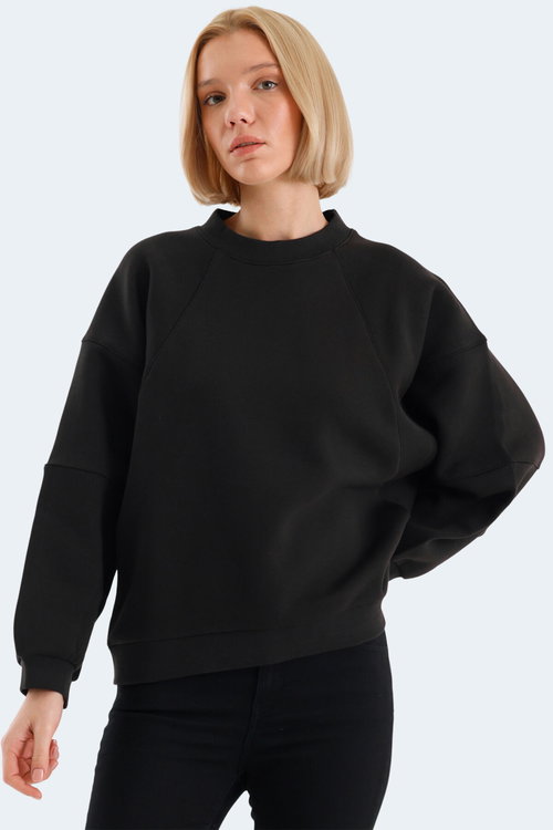 Slazenger VIA 2 Lİ SET Kadın Siyah - Koyu Gri Sweatshırt