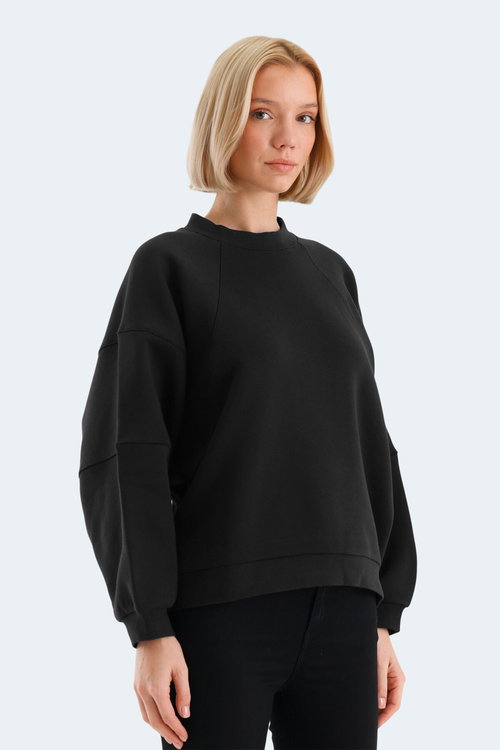 Slazenger VIA 2 Lİ SET Kadın Siyah - Koyu Gri Sweatshırt