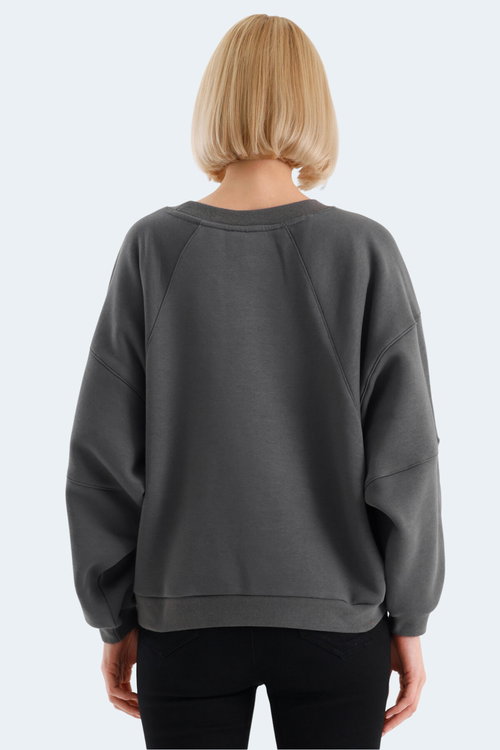 Slazenger VIA 2 Lİ SET Kadın Siyah - Koyu Gri Sweatshırt