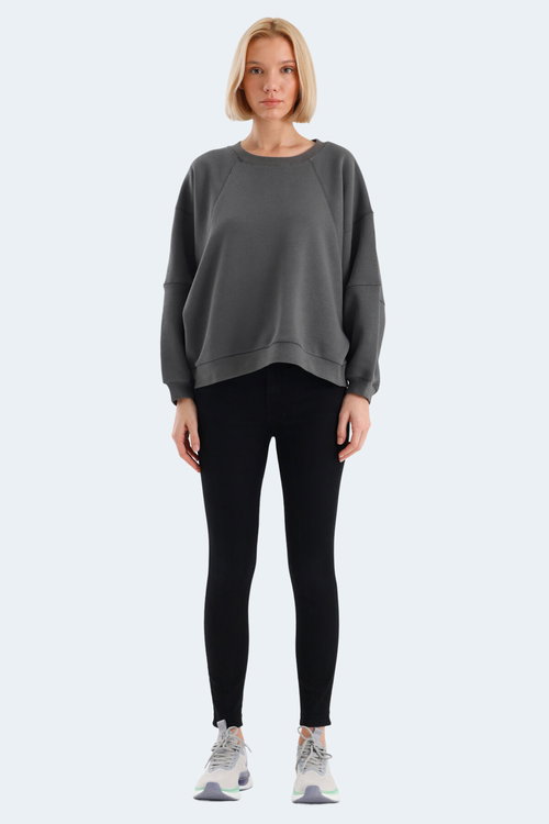 Slazenger VIA 2 Lİ SET Kadın Siyah - Koyu Gri Sweatshırt